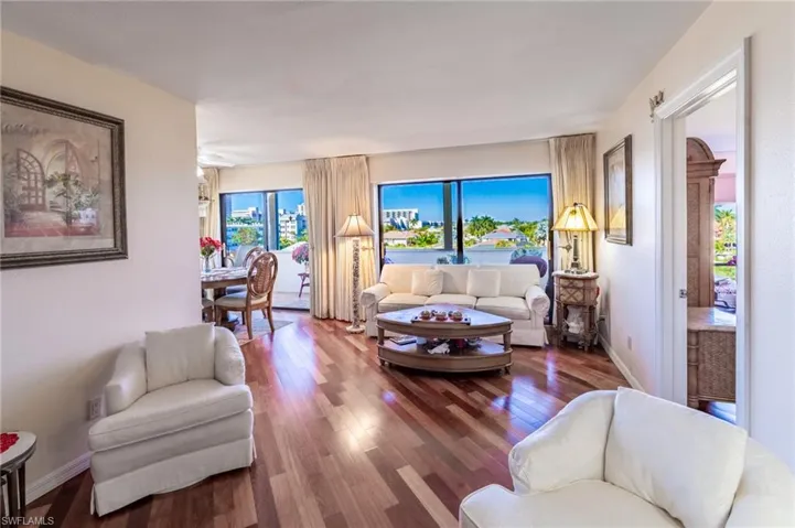Living room featuring hardwood / wood-style floors