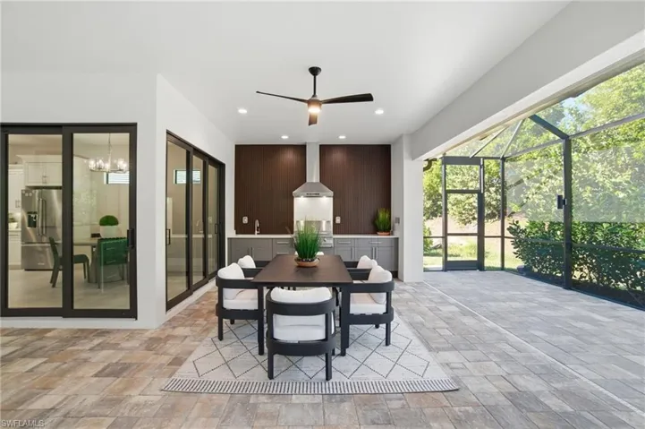 Outdoor dining area