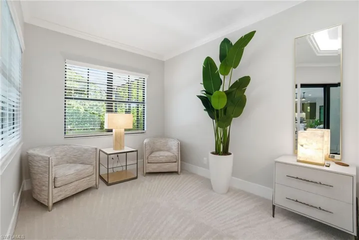 sitting area in primary bedroom