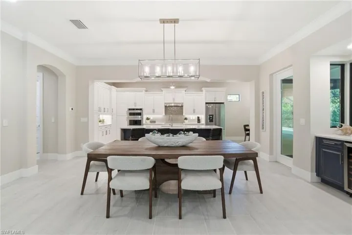 Dining area with kitchen