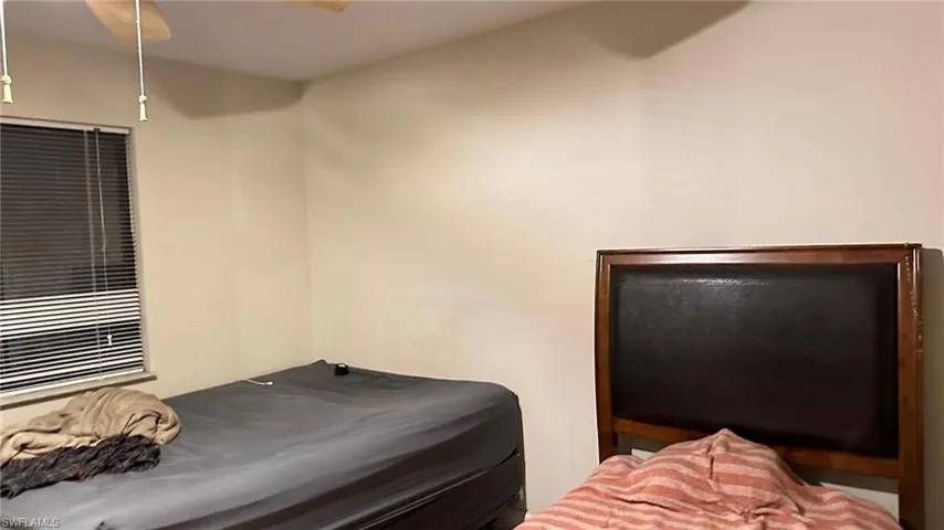 Bedroom with a ceiling fan