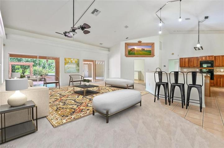 Family Room Virtually Staged