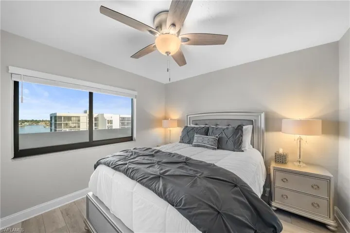 Bedroom #3, Queen Bedded, Custom Closet & Bay View