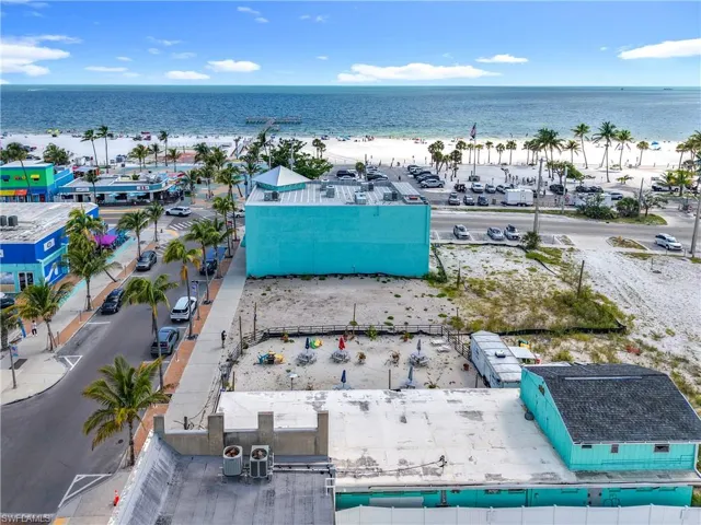 Aerial view of expansive beach