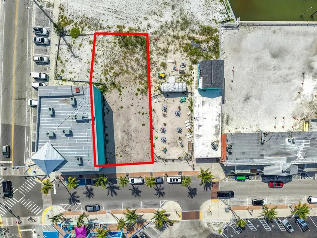 Aerial overview of property's location with property boundaries highlighted