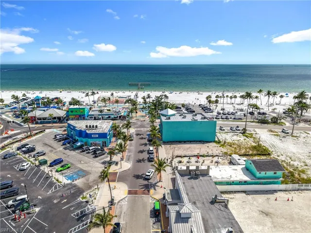 Aerial view of expansive beach