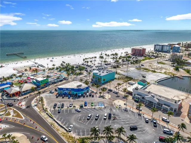 Aerial view of extended coastline