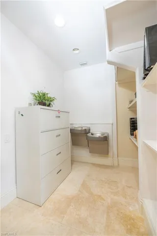 Walk in closet with visible vents