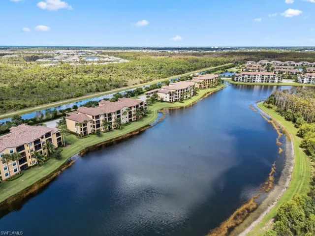 Aerial view featuring a water view of Trevi Ct