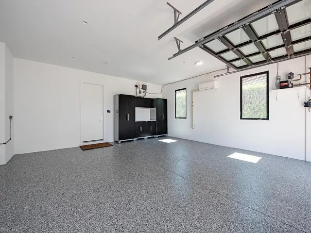 Garage with a wall unit AC