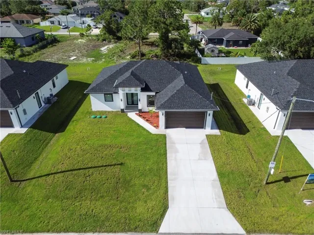 Aerial view of residential area