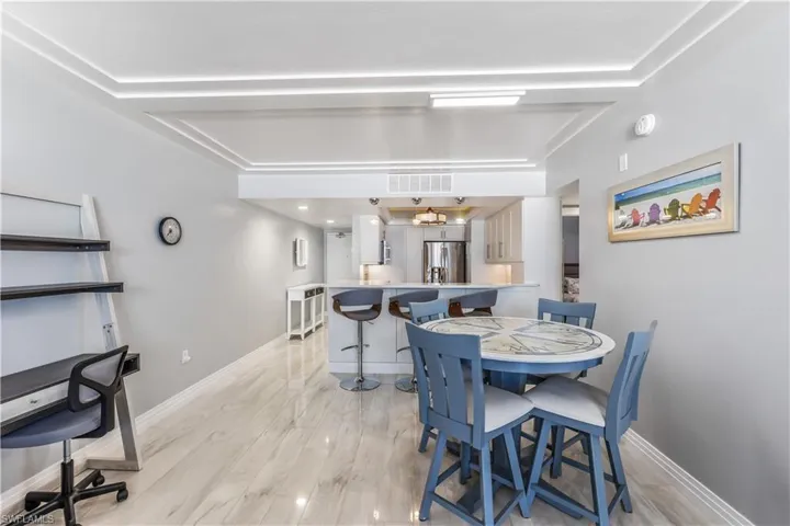 Dining area featuring baseboards