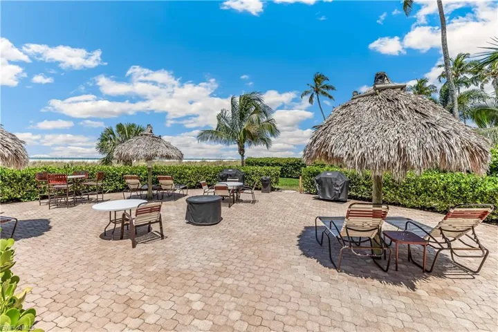 View of patio with grilling area