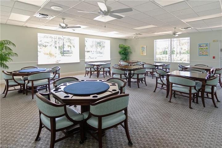 card room in clubhouse