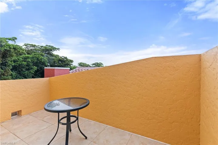 View of balcony off kitchen