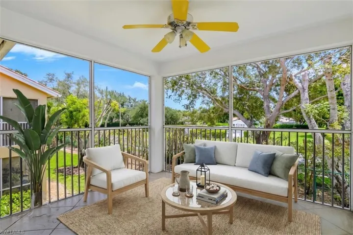 Virtually staged balcony