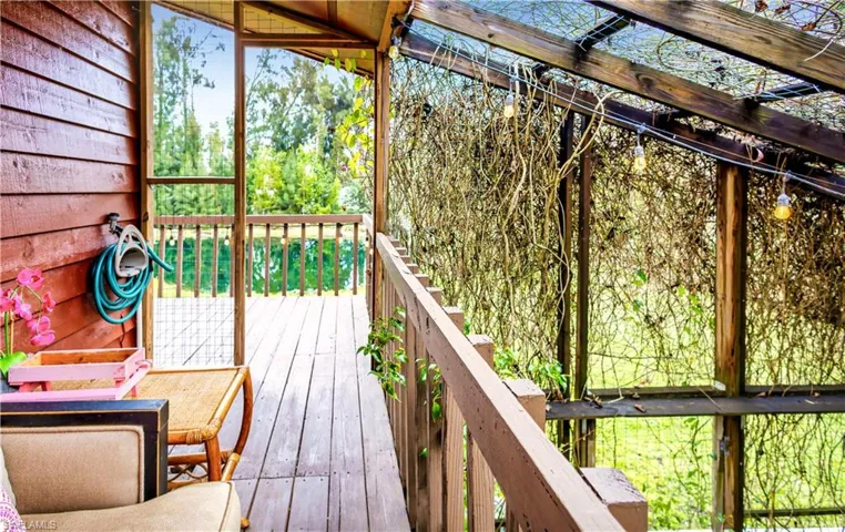 View of wooden deck