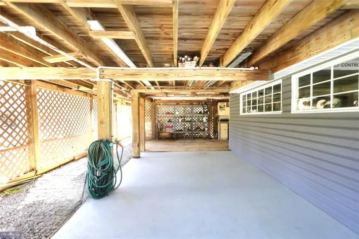 carport and work shop area