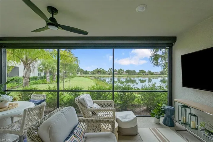 LANAI WITH POND AND GOLF COURSE VEIWS