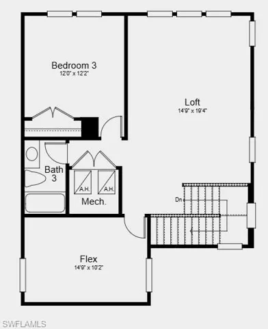 Second Floor Plan - Additional Highlights Include: gourmet kitchen, 4' garage extension, 8' interior doors, covered extended lanai, outdoor kitchen rough-in, and impact windows throughout the whole house