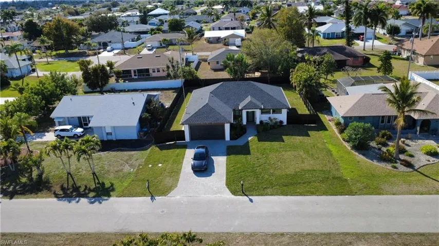 Aerial view of residential area
