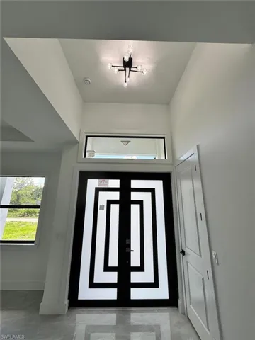 Entrance foyer with baseboards