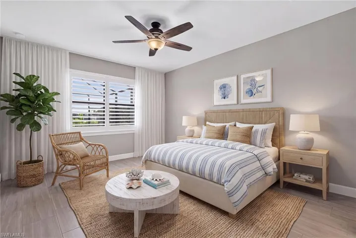 Master suite virtually styled