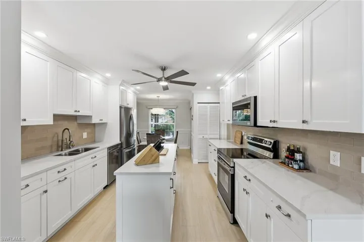 new kitchen with large island
