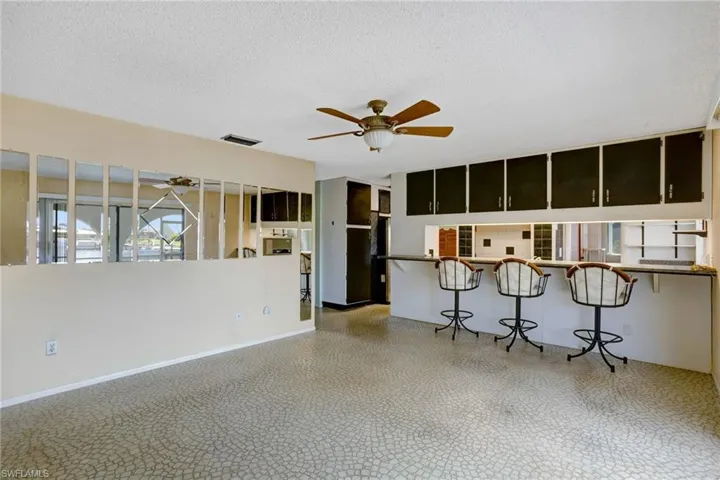 Family Room with Kitchen breakfast counter