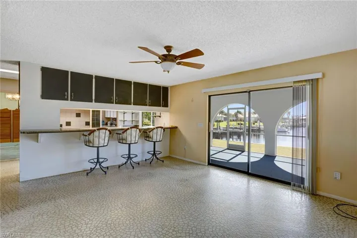 Family Room with slider to screened patio