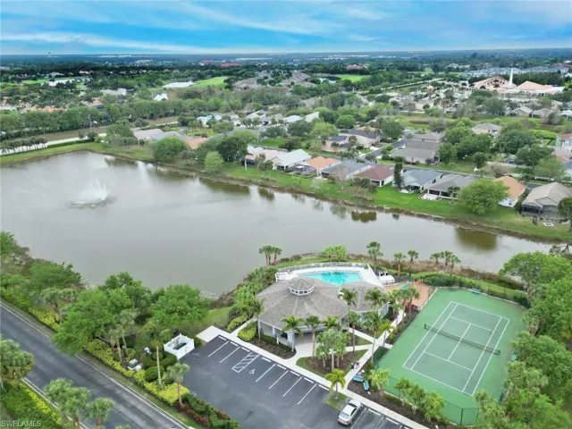 Community includes tennis court, pool and kids' play area.