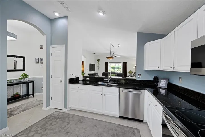 Kitchen open to living area- perfect for entertaining guests!