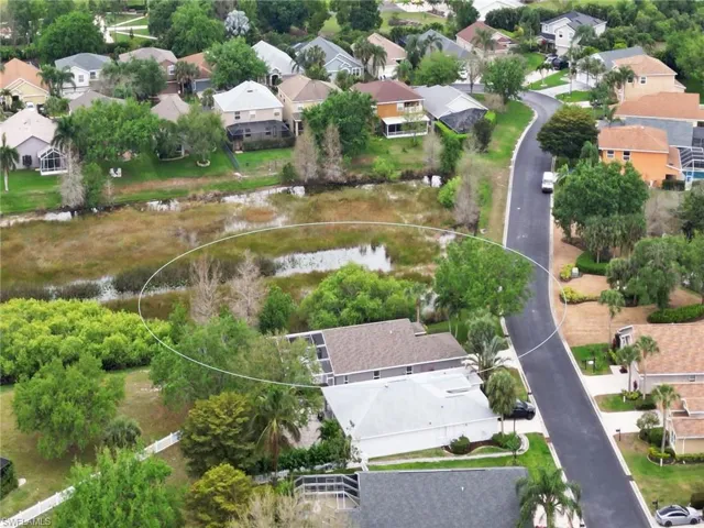 Aerial view of home.