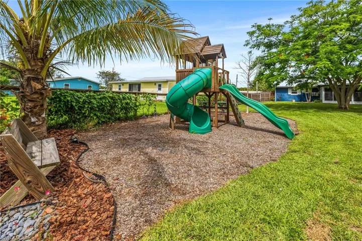 View of playground and garden