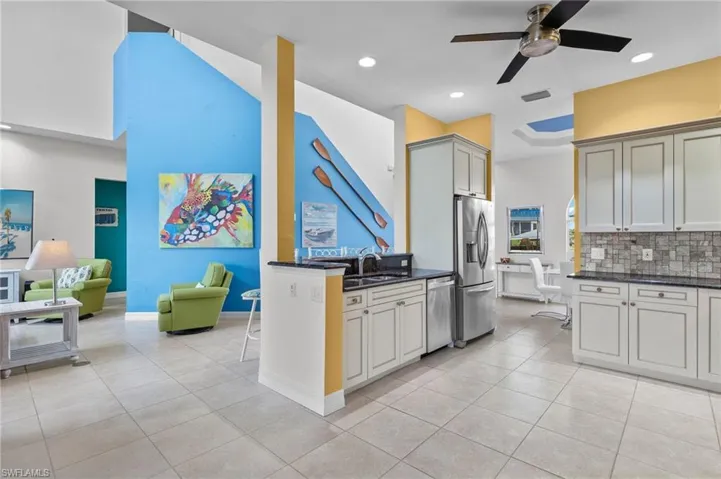 Large Kitchen and Living Room.