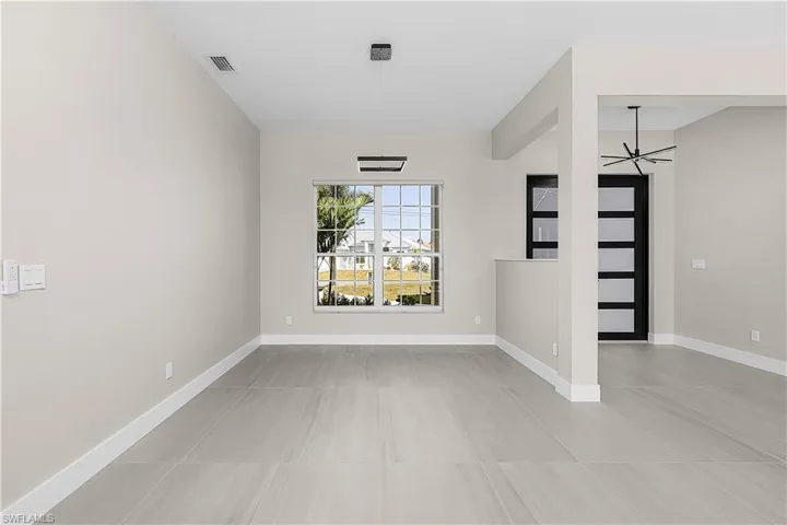 Front entry and the dining area