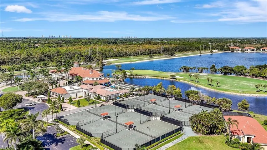 Drone / aerial view of a large body of water