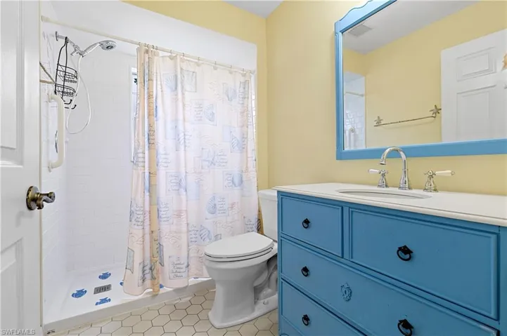 2nd bathroom with walk in shower.