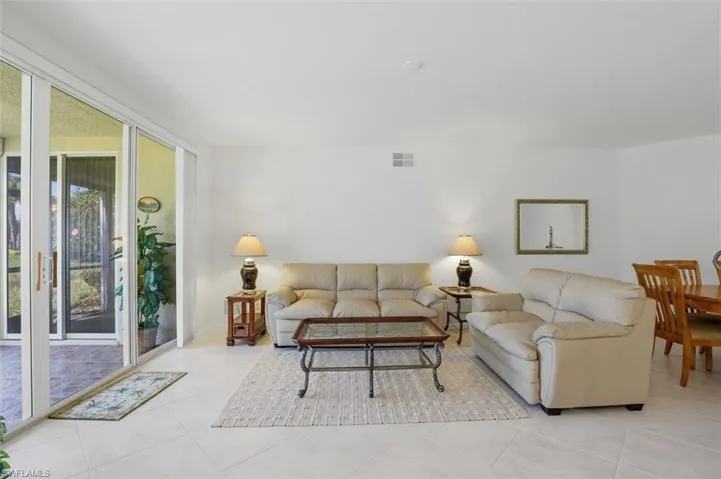 View of tiled living room