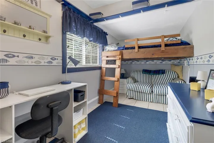 View of tiled bedroom