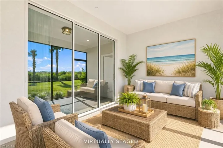 Virtually Staged Screened Lanai
