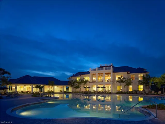 Gorgeous Evening View of Town Hall Center and Resort Style Pool