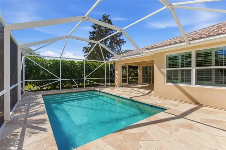 pool and covered lanai area