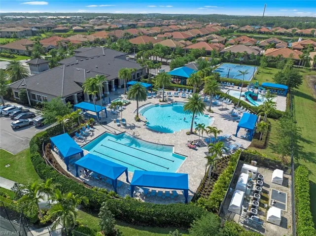 Birds eye view of property