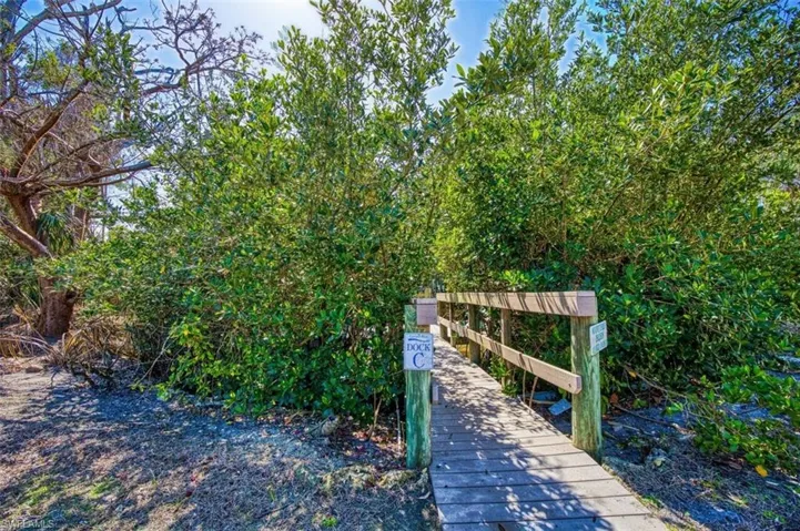 View of property's community dock.  Monthly rentals available for boat slips