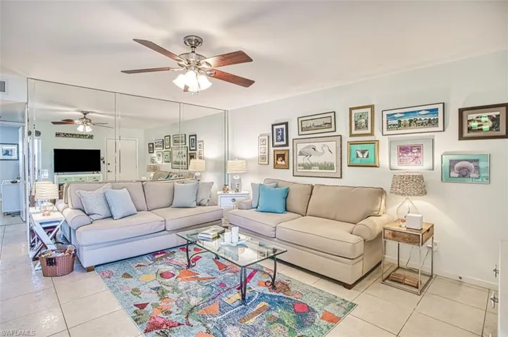 View of living area from front entrance