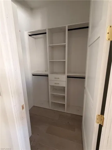 View of closet - home under construction.