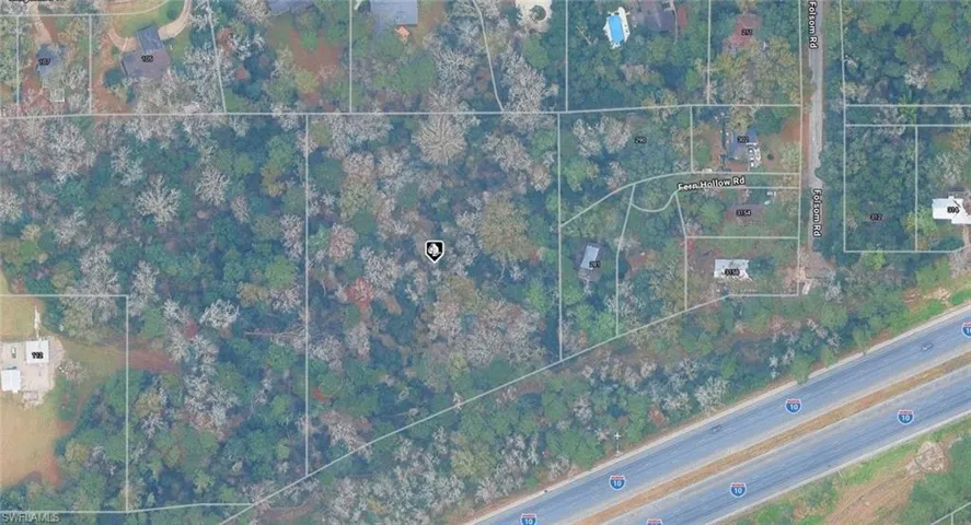 Aerial parcel map. Showing the property's location relative to surrounding parcels and roadways