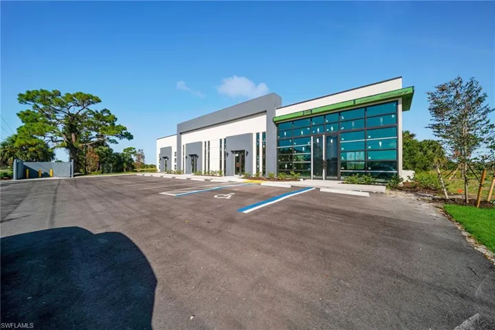 View of uncovered parking lot