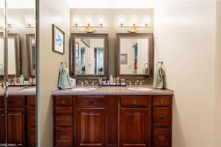 Bathroom with double vanity